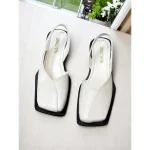 Women's Zebra Print Square Toe Flats with Ruched Back - Trendy Animal Pattern Date Shoes for Stylish Women