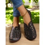 Women's White Laser-Cut Barefoot Slip-Ons - Breathable and Lightweight Casual Wide Fit Shoes, Great for Summer Days - Image 8