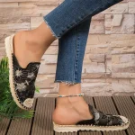 Women's Floral Mesh Slip-On Espadrilles with Embroidered Lace and Braided Sole, Breathable Summer Mules for Beach, Travel, and Casual Outfits - Image 6