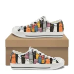 Women's Colorful Cat Print Canvas Sneakers – Cute Lace-Up Casual Shoes for Cat Lovers, Daily Wear & Walking - Image 6