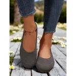 Women's Wide Toe Barefoot Flats in Brown – Comfortable Zero Drop Slip-On Shoes for Casual Walking & Travel - Image 3