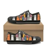 Women's Colorful Cat Print Canvas Sneakers – Cute Lace-Up Casual Shoes for Cat Lovers, Daily Wear & Walking - Image 7