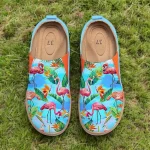 Women's Flamingo Print Slip-On Shoes – Colorful and Lightweight Casual Loafers for Summer, Travel and Beach Outings - Image 3