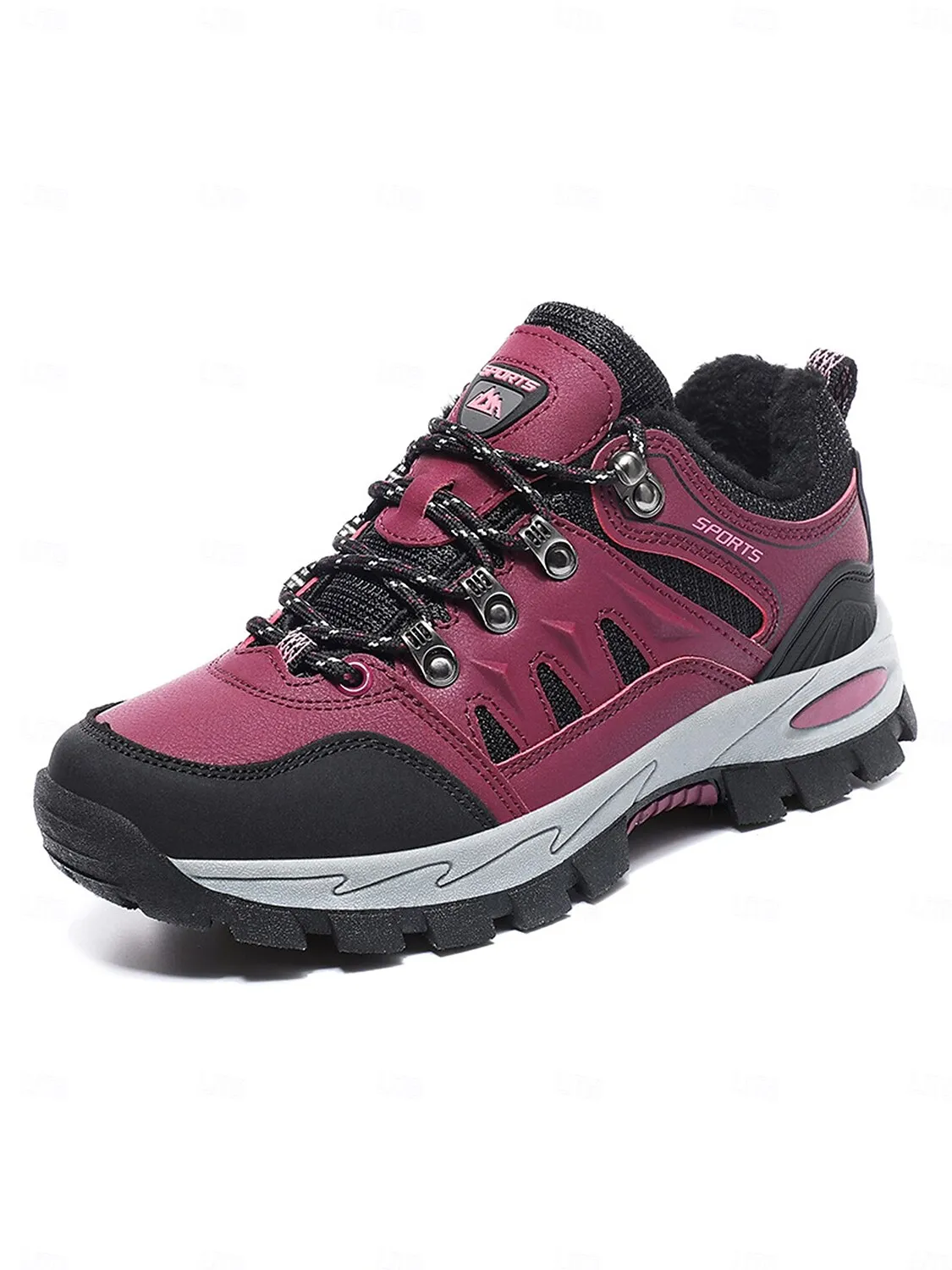 jsxgwm1759315746180.webp Women's Rose Pink Waterproof Hiking Sneakers with Anti-Slip Outsole, Warm Outdoor Trail Shoes for Trekking, Walking & Winter Travel - Image 1