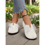 Women's Wide Toe Barefoot Casual Shoes with Soft Sole & Bow Detail – Minimalist Round-Toe Flats, Ideal for Forest Walks, Relaxed Days & Garden Living - Image 4