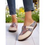 Women's Ethnic Slip-On Mules – Vintage-Inspired Comfortable Flats for Garden Walks, Nature Travel and Boho Outfits - Image 2