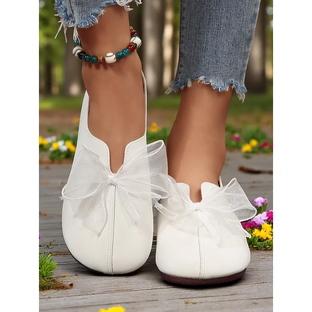 luppkp1747737942389.webp Women's Wide Toe Barefoot Casual Shoes with Soft Sole & Bow Detail – Minimalist Round-Toe Flats, Ideal for Forest Walks, Relaxed Days & Garden Living - Image 1