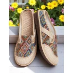 Women's Ethnic Slip-On Mules – Vintage-Inspired Comfortable Flats for Garden Walks, Nature Travel and Boho Outfits - Image 4