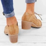 Women's Retro Cutout Oxford Heels – Vintage Mary Jane Shoes for Daily Wear & Office Style - Image 5