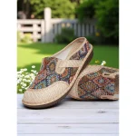 Women's Ethnic Slip-On Mules – Vintage-Inspired Comfortable Flats for Garden Walks, Nature Travel and Boho Outfits - Image 5
