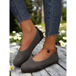 Women's Wide Toe Barefoot Flats in Brown – Comfortable Zero Drop Slip-On Shoes for Casual Walking & Travel - Image 2