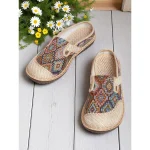 Women's Ethnic Slip-On Mules – Vintage-Inspired Comfortable Flats for Garden Walks, Nature Travel and Boho Outfits - Image 6