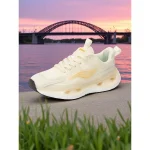 Women's Beige Air-Cushioned Sports Sneakers with Breathable Mesh Upper, Shock-Absorbing Sole for Running, Fitness and Casual Wear - Image 8