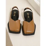 Women's Zebra Print Square Toe Flats with Ruched Back - Trendy Animal Pattern Date Shoes for Stylish Women - Image 6